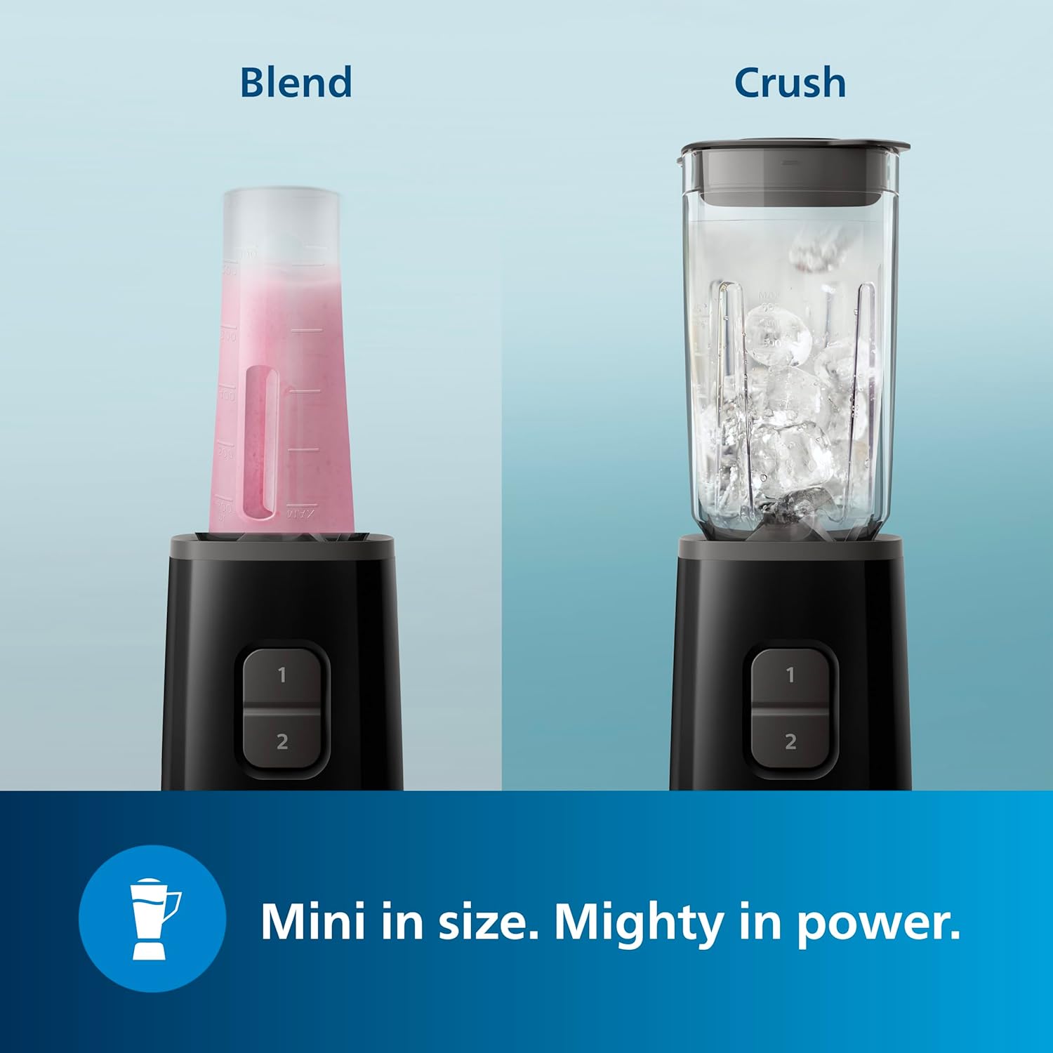 Philips HR2602/90 Mini Blender Mixer Grinder Smoothie Maker 350W Power 2-Jar Capacity